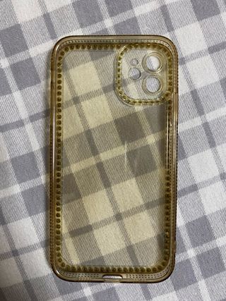 Custodia iPhone 11 trasparente con bordo decorato con brillanti