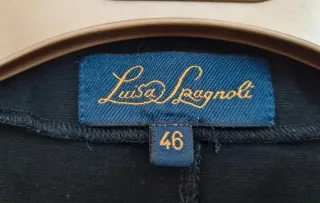 Blusa Luisa Spagnoli in viscosa ed ecopelle