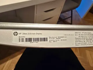 Monitor HP 23,8 Gris y Blanco