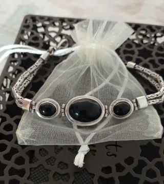 Pulsera bizantina con Onix.