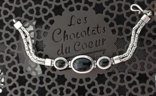 Pulsera bizantina con Onix.