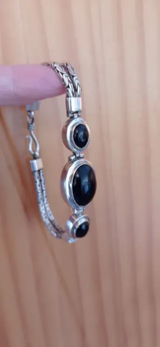 Pulsera bizantina con Onix.