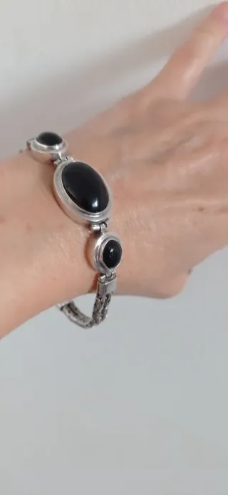 Pulsera bizantina con Onix.