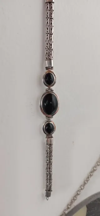 Pulsera bizantina con Onix.