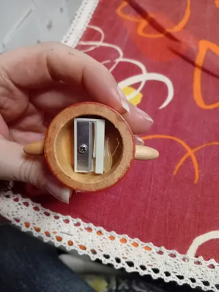 Temperino vintage orsetto in legno