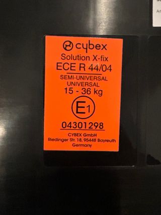 Silla Coche Cybex Solution X-Fix Negra