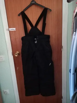 Pantalón de nieve negro con tirantes