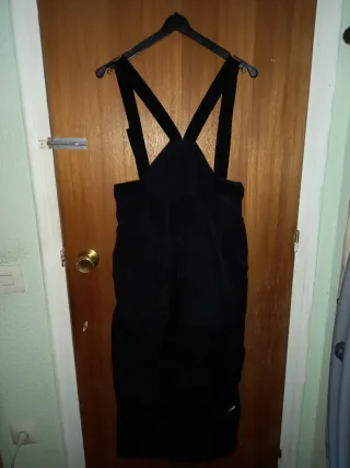 Pantalón de nieve negro con tirantes