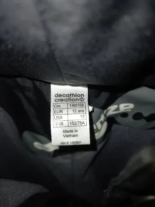 Pantalón de nieve negro con tirantes