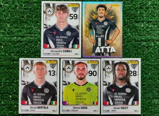 5 figurine Panini Udinese Calciatori 2025/26