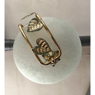 Lámpara Art Decó Cristal y Metal Dorado