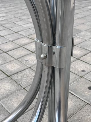 Mesa italiana vintage cristal y metal