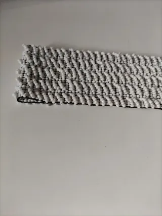 Cinturón de abalorios blanco y marrón