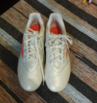 Zapatillas Fútbol Talla 40 Blancas Naranja