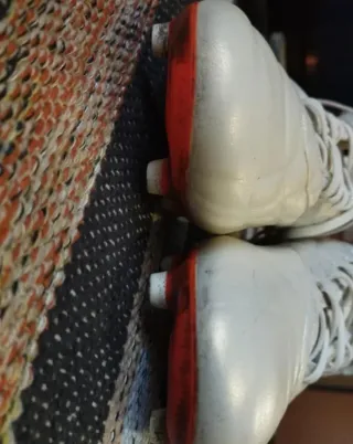 Zapatillas Fútbol Talla 40 Blancas Naranja