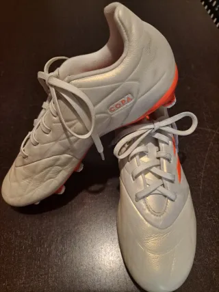 Zapatillas Fútbol Talla 40 Blancas Naranja