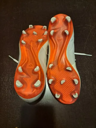 Zapatillas Fútbol Talla 40 Blancas Naranja