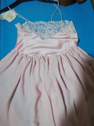 Camisón Sinfonia Vintage Talla L Encaje Rosa