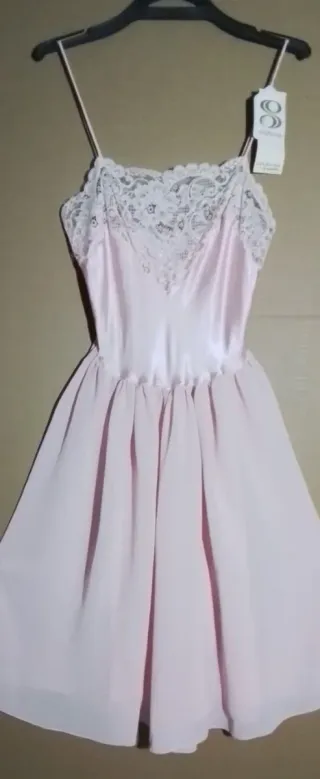 Camisón Sinfonia Vintage Talla L Encaje Rosa