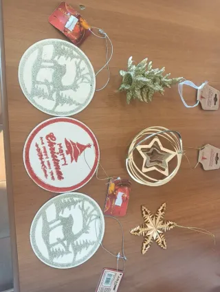 N.6 Decorazioni Natalizie Albero Stella Renna