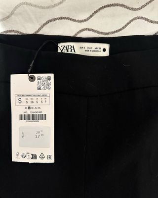 Pantalón Zara Talla S Negro
