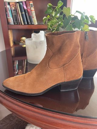 Botines Mango Camel Ante Talla 36