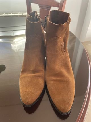 Botines Mango Camel Ante Talla 36