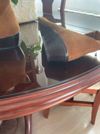 Botines Mango Camel Ante Talla 36