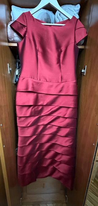 Vestido de fiesta seda Annie Novia rojo