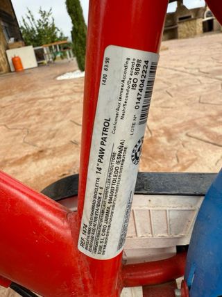 Bici Patrulla Canina 14 pulgadas
