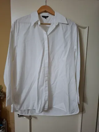 Camisa Oversize Massimo Dutti Blanca