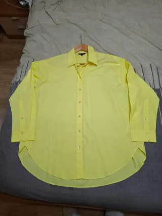 Camisa Oversize Massimo Dutti Amarilla