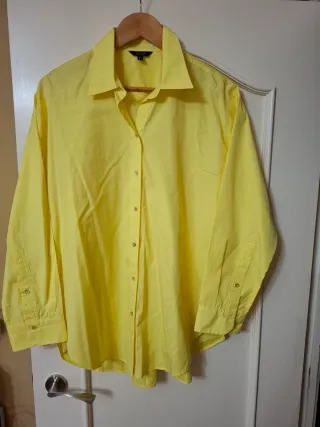 Camisa Oversize Massimo Dutti Amarilla