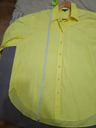 Camisa Oversize Massimo Dutti Amarilla