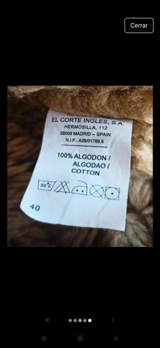 Chamarra Pana Vintage T/40 Algodón