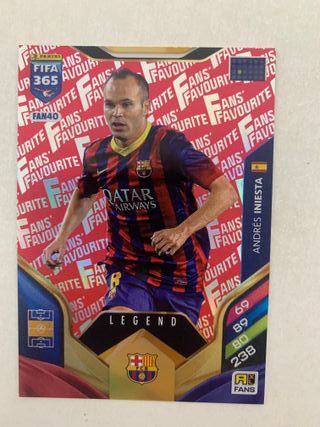 Cromo FIFA 365 Iniesta Fans Favourite