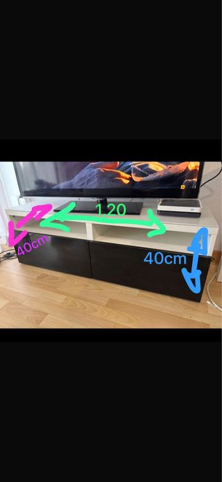 Muebles  salón blanco y negro