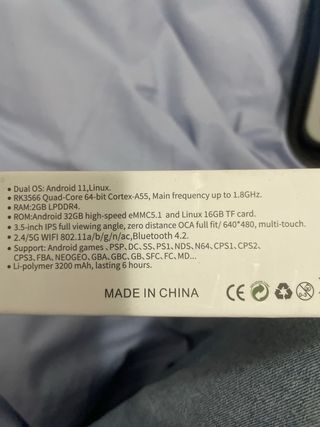 Consola Portátil Abernic Gris RG353V