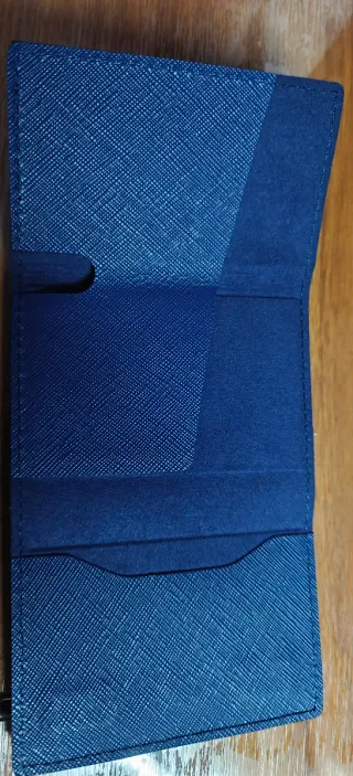 Portafoglio Slim con Portamonete Blu