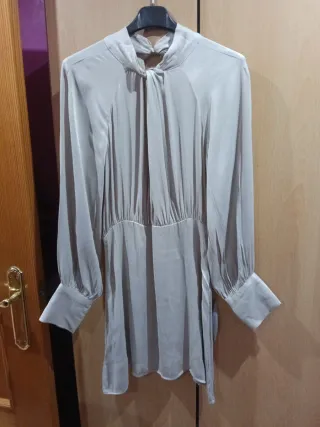 Blusón beige manga larga