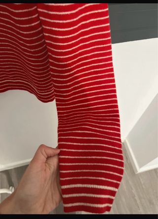 Jersey Zara Rayas Rojas Talla L