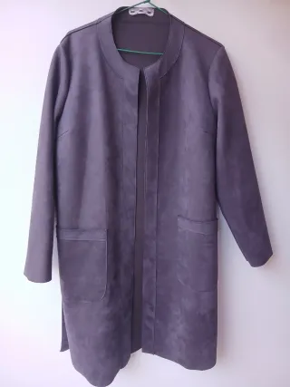 Chaqueta gris violaceo entretiempo talla única