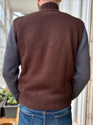 Jersey Hombre Talla L Rayas Azul Naranja