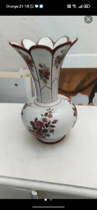 Florero vintage de cerámica