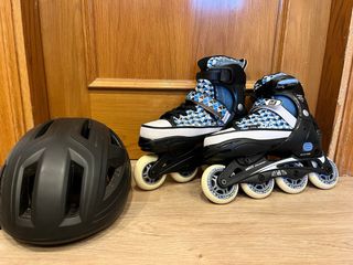 Patines y Casco Talla Ajustable