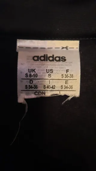 Felpa Adidas nera con strisce bianche