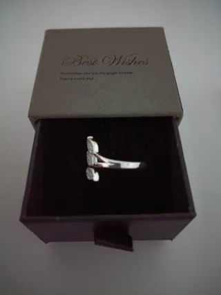 Anillo Plata Hojas Circonitas