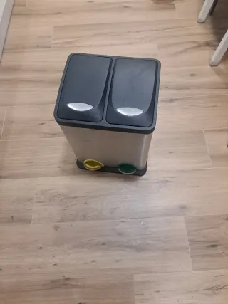 Cubo Basura Reciclaje Doble Compartimento