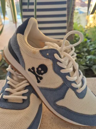 Botines Scalpers Azul/Blanco Talla 38