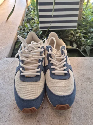 Botines Scalpers Azul/Blanco Talla 38